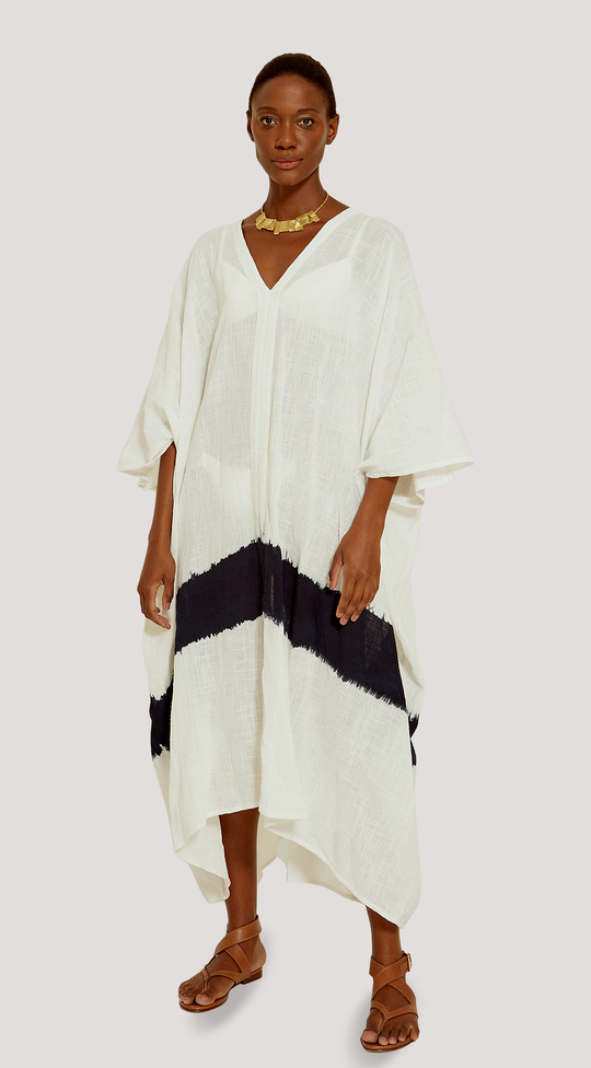 DYED ASYMMETRICAL KAFTAN