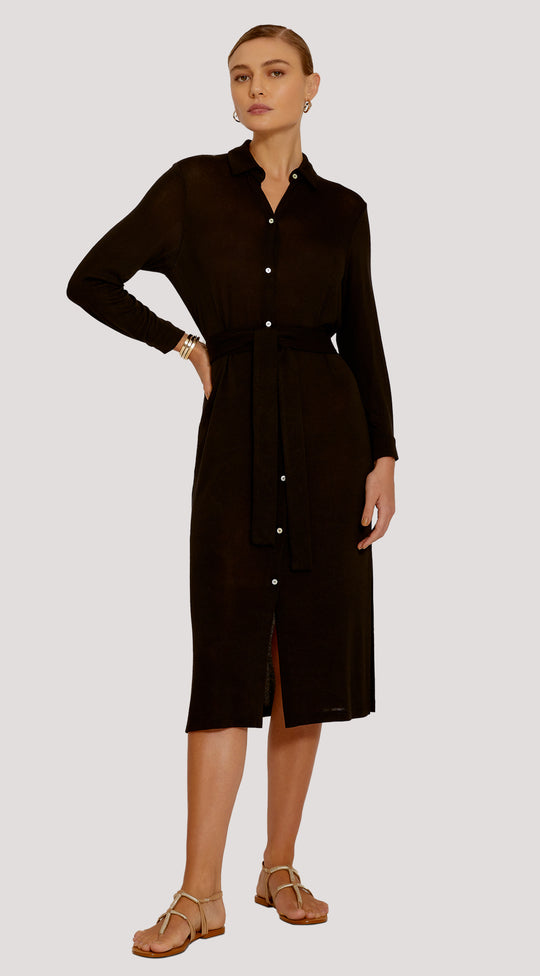 BELTED SHIRT DRESS
