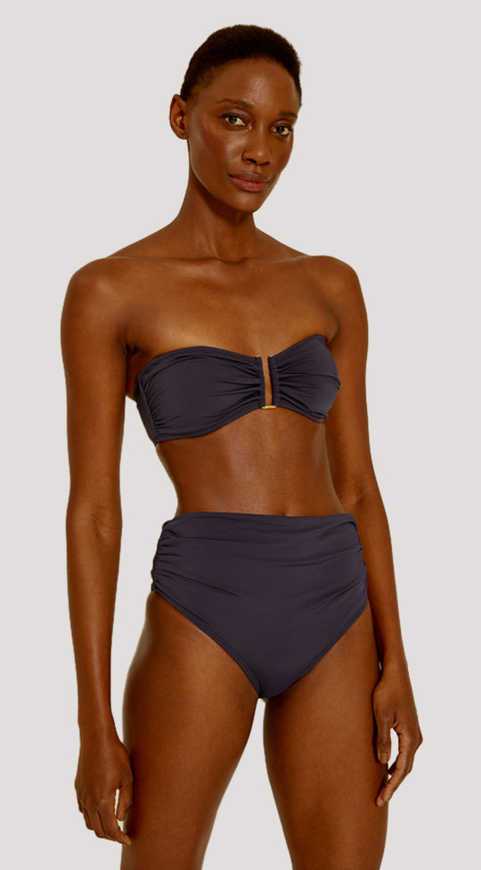 DROP BANDEAU BIKINI TOP WITH DETACHABLE STRAPS