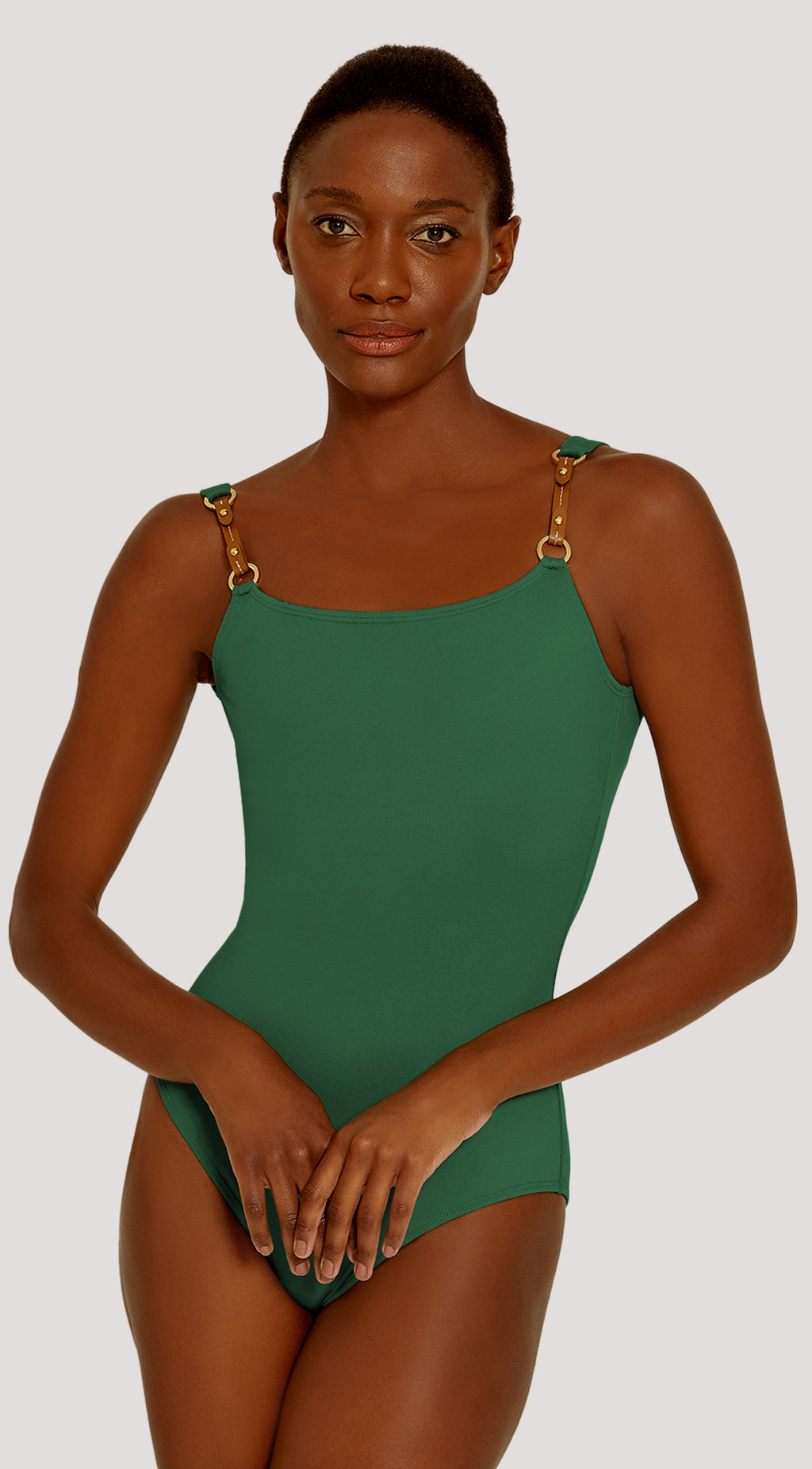 ONE-PIECE WITH CLIP-ON SHOULDERS