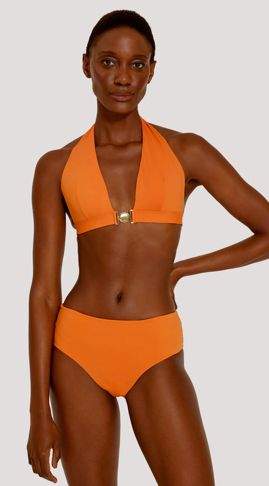 EMBELLISHED HALTER NECK BIKINI TOP