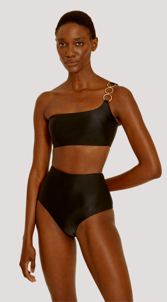 HIGH WAIST SOLID BIKINI BOTTOM