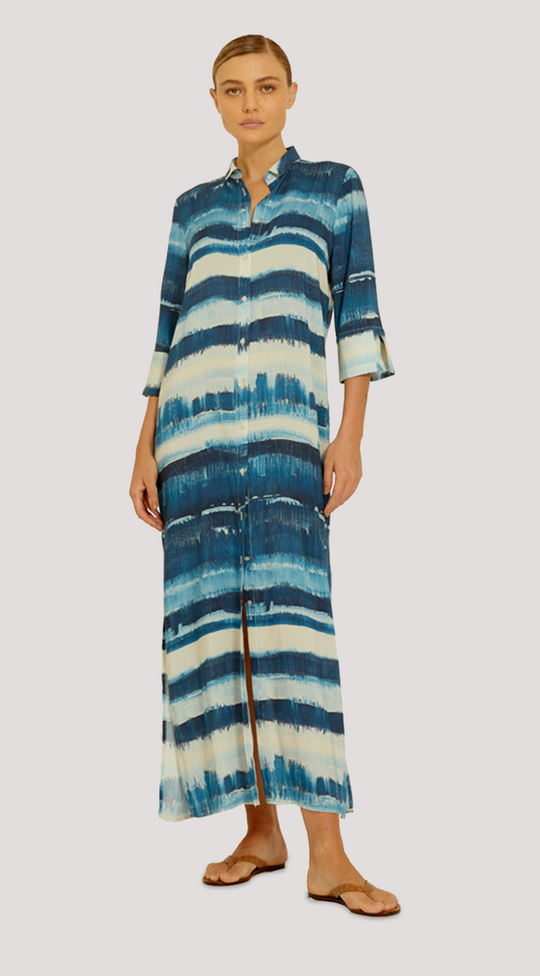 LAZULI FULL-LENGTH COVER-UP WITH SLITS