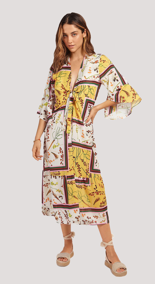 LONG CHEMISE WITH FRONT TIES