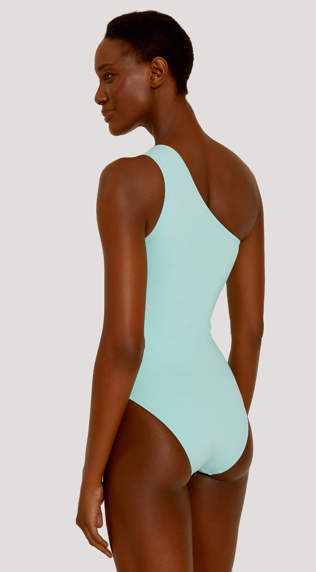ROPE DETAIL ONE-SHOULDER SWIMSUIT