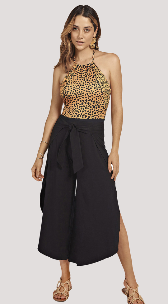 PAREO WITH TIED WAISTBAND