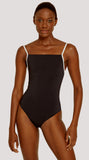 ONE-PIECE SWIMSUIT WITH THIN STRAPS