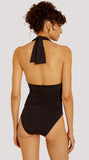RUCHED HALTER NECK SWIMSUIT