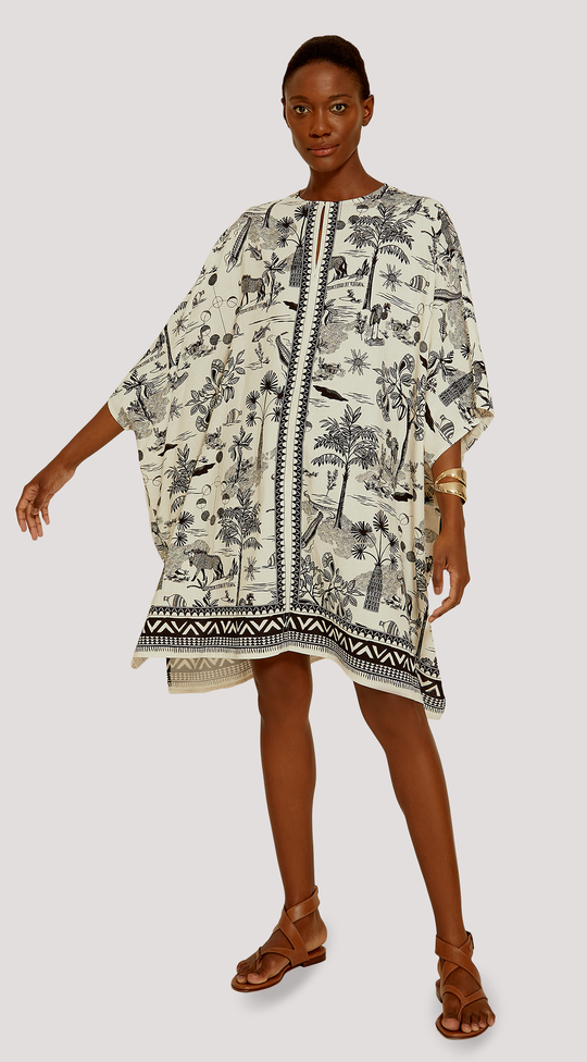 SAVANNAH KAFTAN WITH FLARED SLEEVES