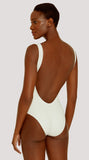 V-NECK SWIMSUIT WITH RING DETAIL