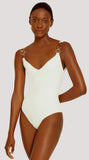 V-NECK SWIMSUIT WITH RING DETAIL