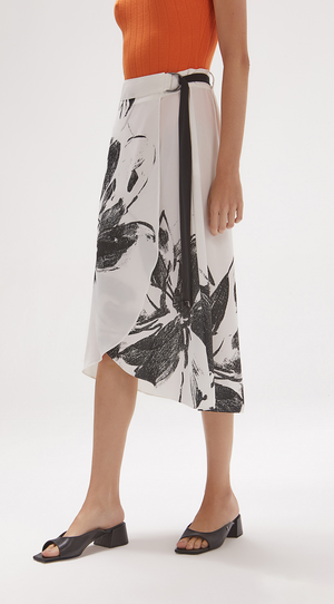 PAREO MIDI SKIRT WITH BUCKLE